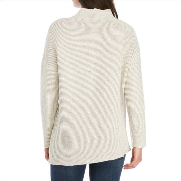 French Connection Mozart Mock‎ Neck Light Grey Cotton Confetti Jumper Sweater XS - Picture 2 of 11